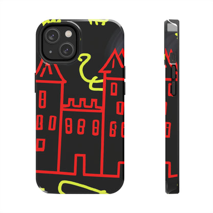 „Ein verwunschener Schatten: Die dunklen Geheimnisse des alten Schlosses in einer düsteren Nacht“ – The Alien Tough Phone Cases