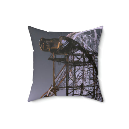 "Starstruck Rollercoaster" - The Alien Square Pillow