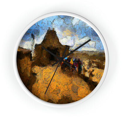 "Dusty Pilgrims at the Forgotten Shrine" - The Alien Wall Clock