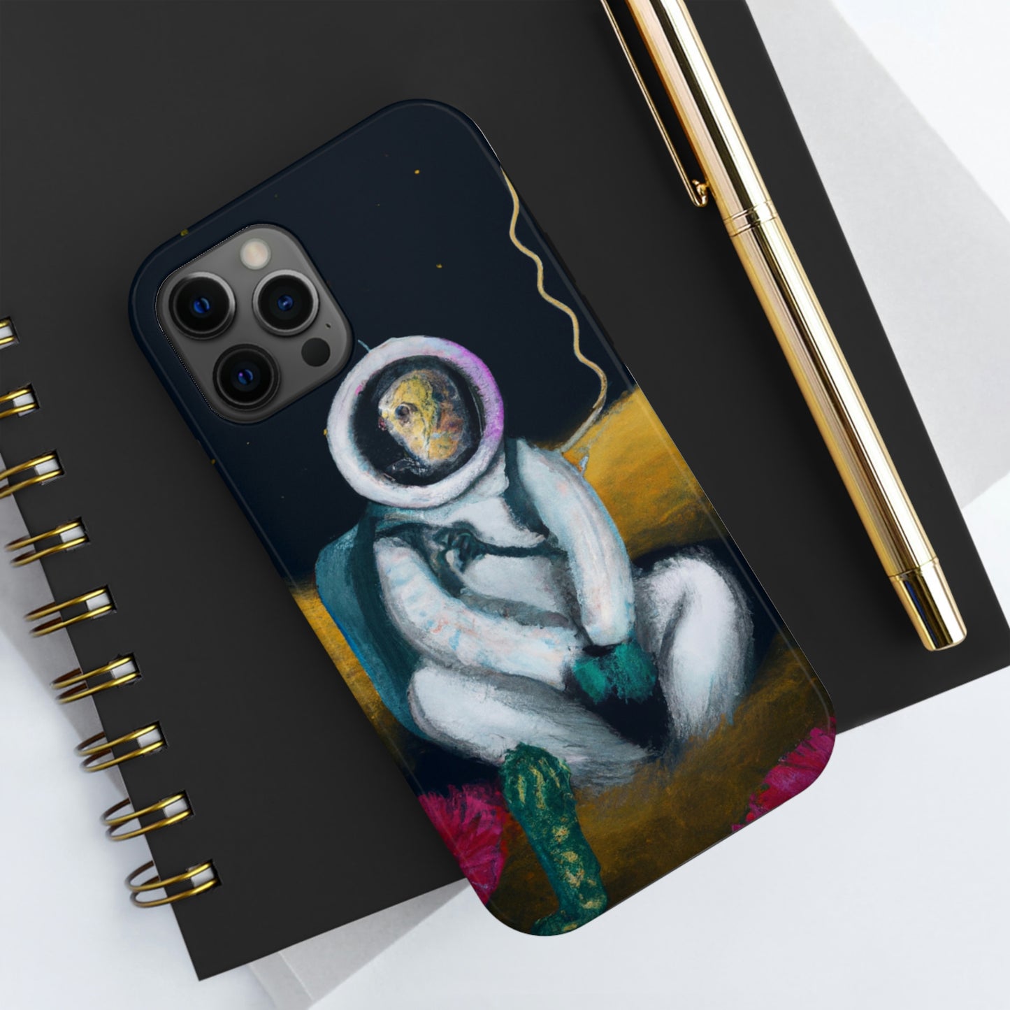 "Allein im Dunkeln: Das Überleben eines einsamen Astronauten" - Die Alien Tough Phone Cases