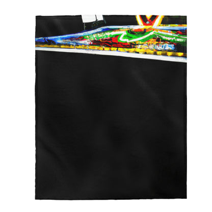 "Abandoned Illumination: A Haunted Carnival". - The Alien Velveteen Plush Blanket