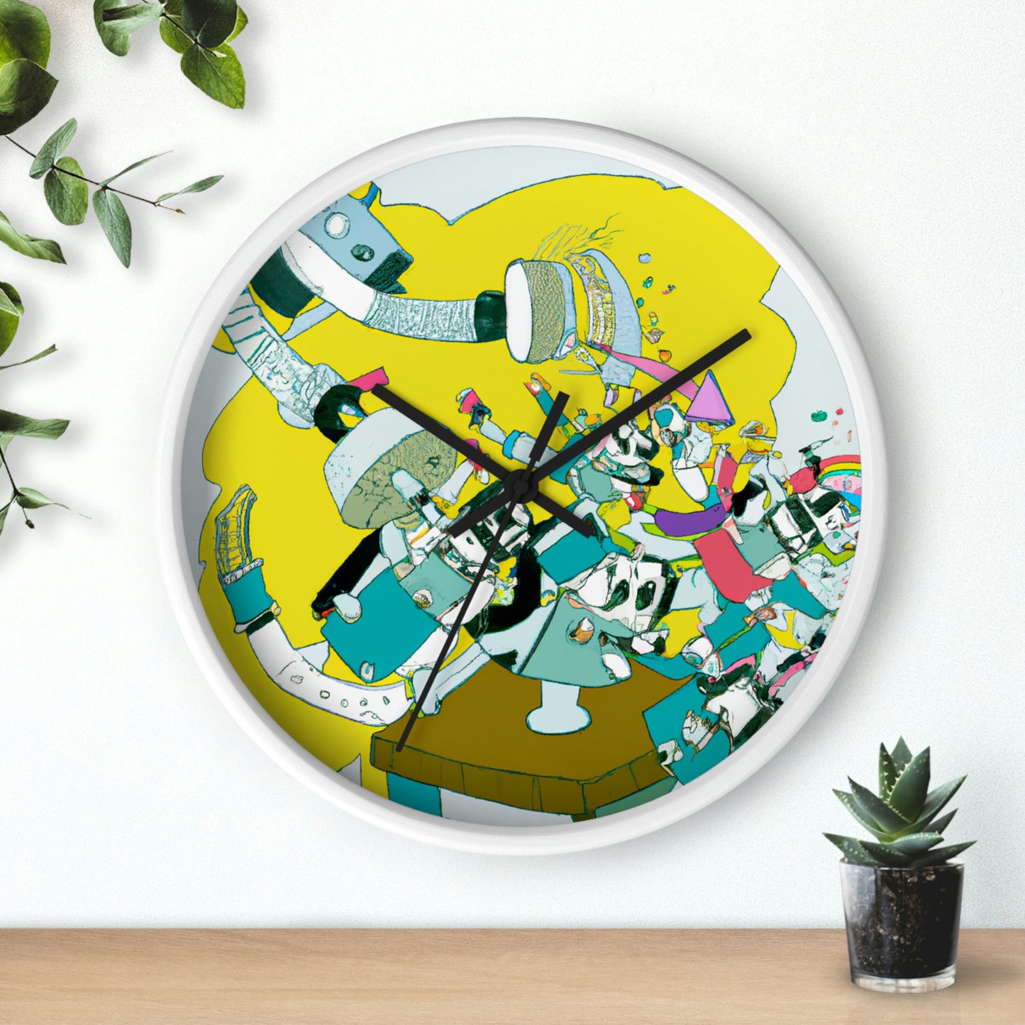 Robotic Rebellion: A Battle for Power. - The Alien Wall Clock