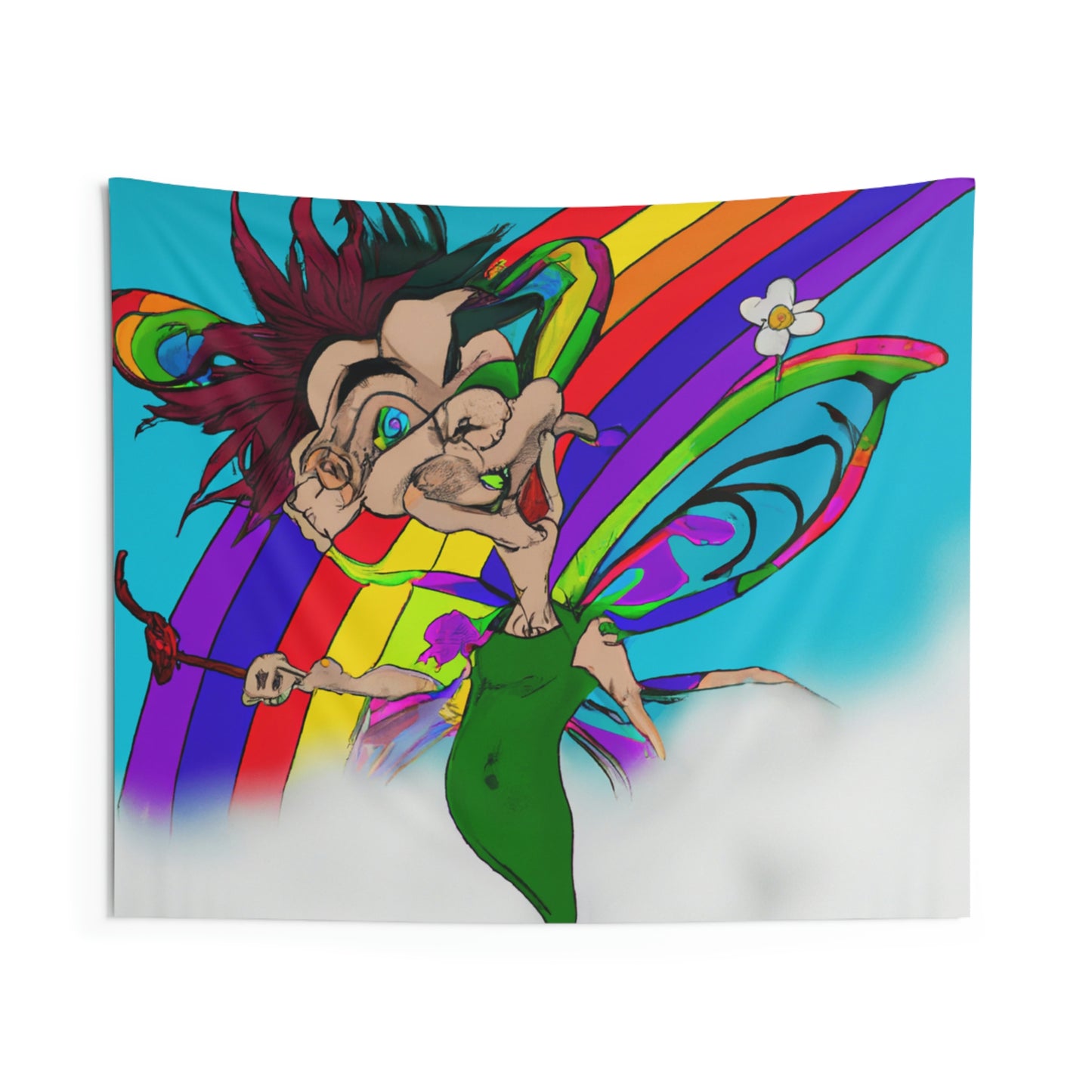 Rainbow Mischief Fairy - The Alien Wall Tapestries