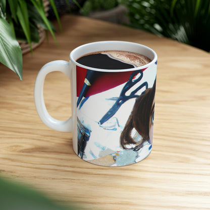 "Found Objects Self-Portrait" - The Alien Ceramic Mug 11 oz