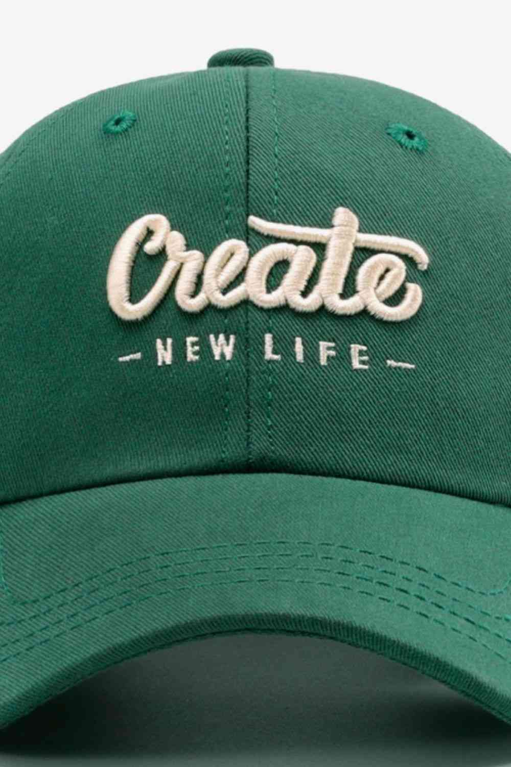 CREATE NEW LIFE Verstellbare Baseballkappe aus Baumwolle