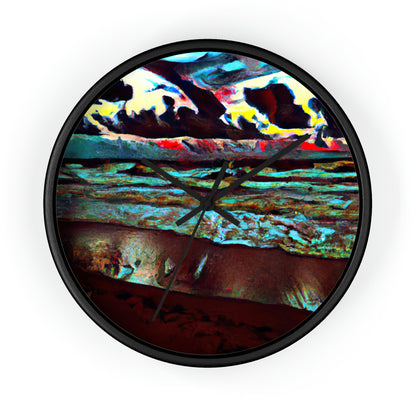 "Dusk at Sea: A Tempestuous Gathering" - The Alien Wall Clock