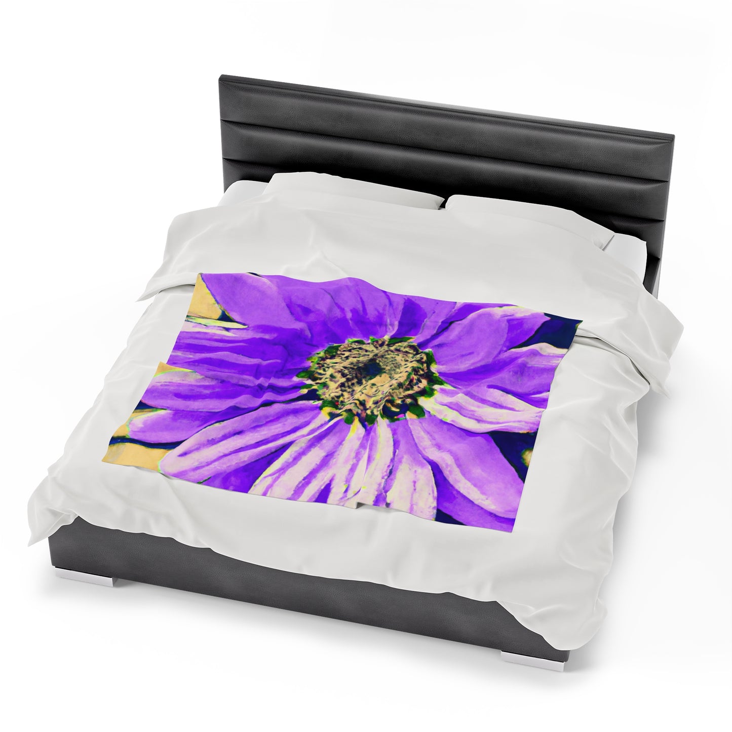 Purple Petals Popping: Create an Eye-Catching Daisy-Rose Fusion - The Alien Velveteen Plush Blanket