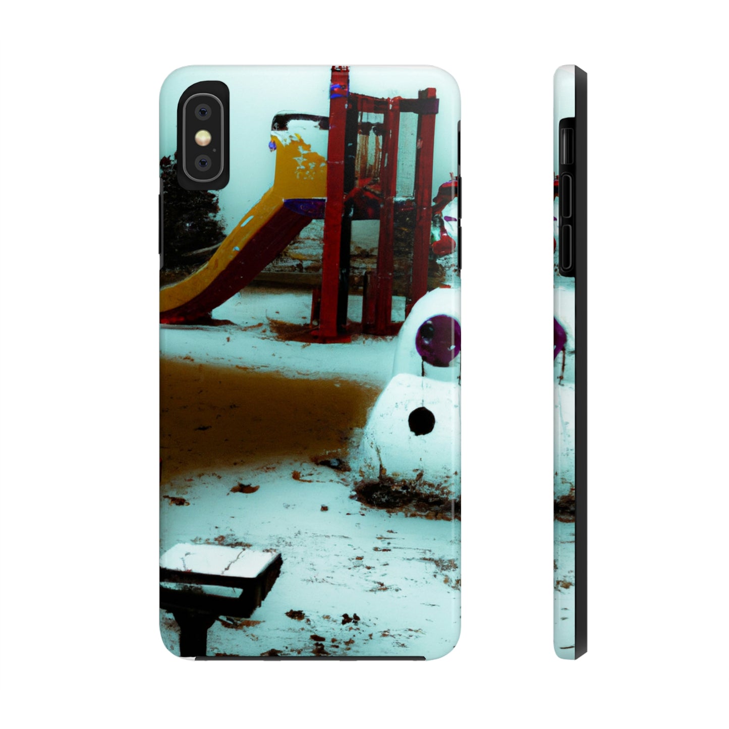 "Melancholy Snowman in a Silent Playground" - The Alien Tough Phone Cases