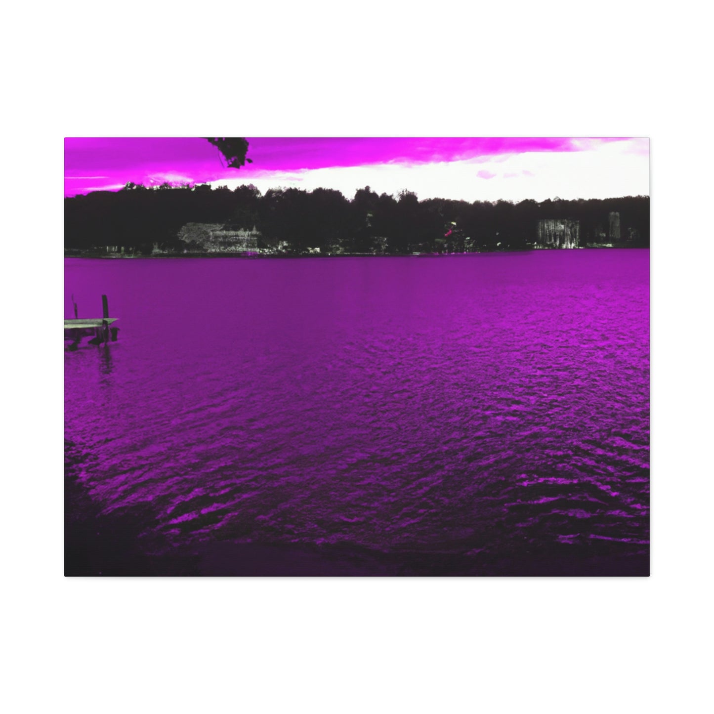 "The Neon Purple Lakefront" - The Alien Canva