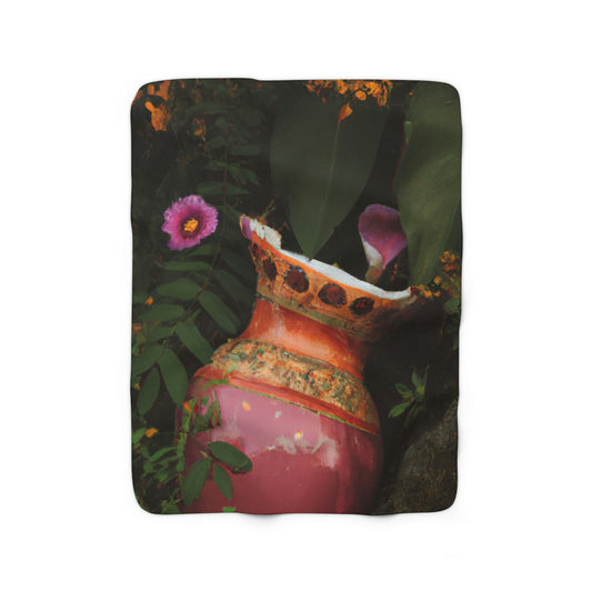 "A Garden in Ruins" - The Alien Sherpa Fleece Blanket