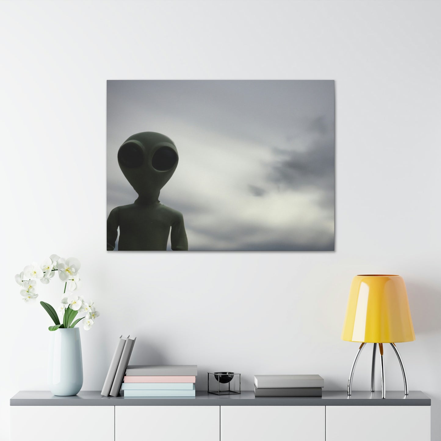 "Im Universum treiben" - Die Alien-Canva