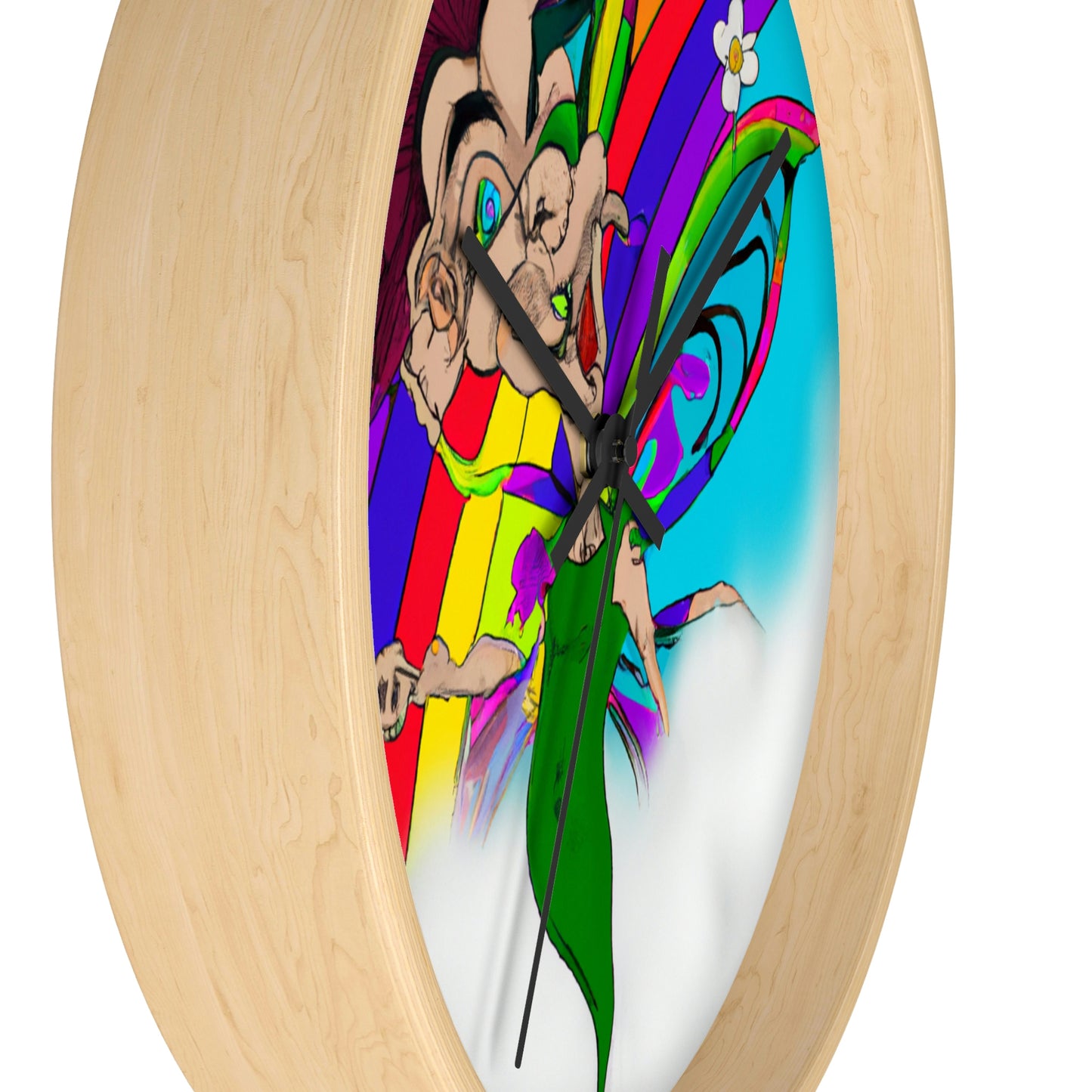 Rainbow Mischief Fairy - The Alien Wall Clock