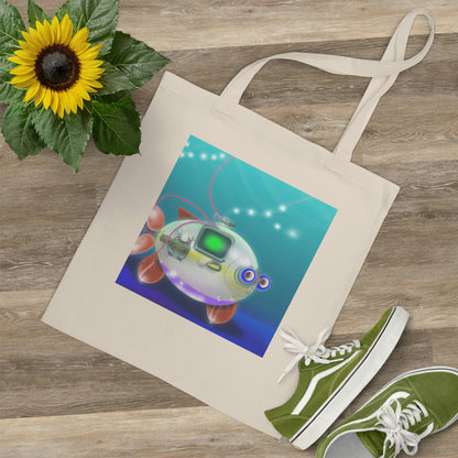 "The Submerged Odyssey: An Underwater Adventure with a Robotic Fish" - The Alien Tote Bag