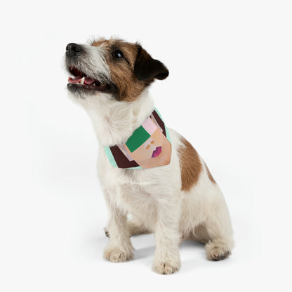 "Geometric Harmony" - The Alien Pet Bandana Collar