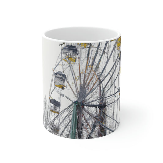 "Lonely Wheel in a Winter Wonderland" - Taza de cerámica The Alien 11 oz