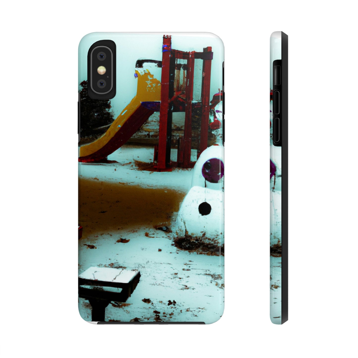 "Melancholy Snowman in a Silent Playground" - The Alien Tough Phone Cases