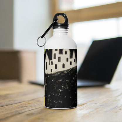 "Cosmic Oasis: A Journey to a Floating City Amid the Sea of Stars" - The Alien Stainless Steel Water Bottle