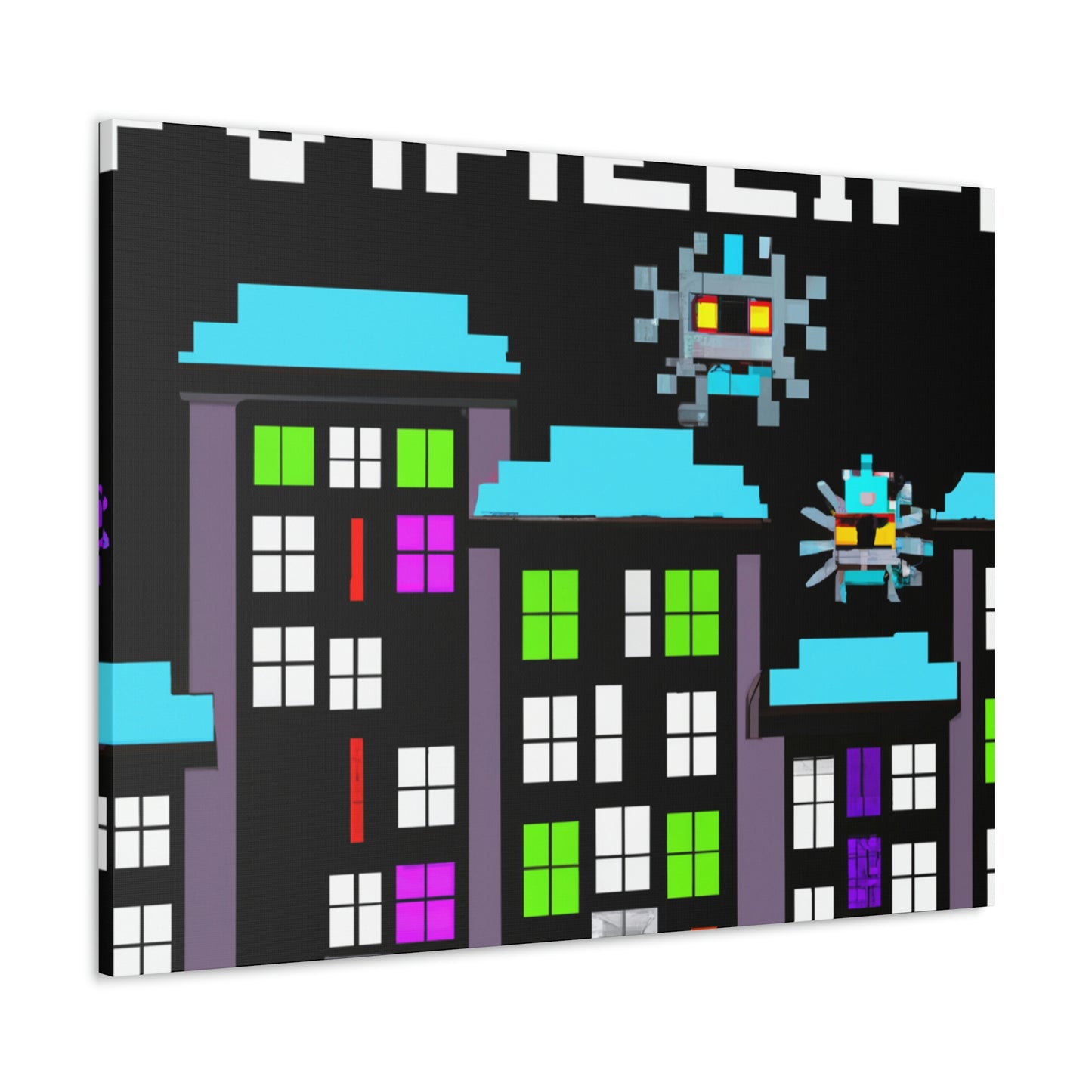 "City Defenders: Creative Space Invaders" - The Alien Canva