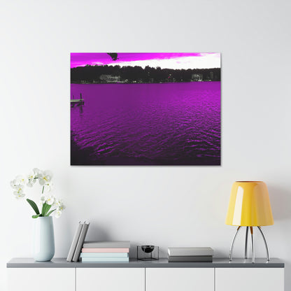 "The Neon Purple Lakefront" - The Alien Canva