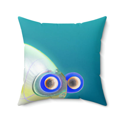 "The Submerged Odyssey: Ein Unterwasserabenteuer mit einem Roboterfisch" - Das Alien Square Pillow