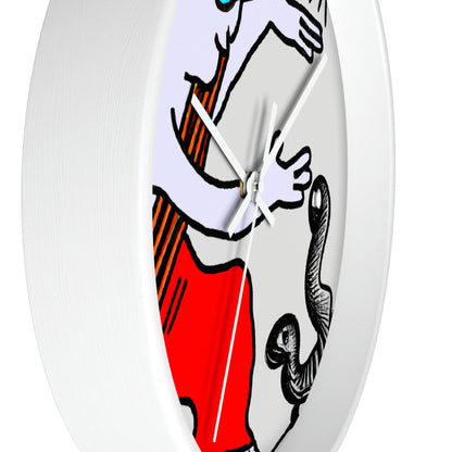 "A Blind Monk's Gentle Embrace of a Lost Dragonling" - The Alien Wall Clock