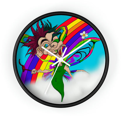 Rainbow Mischief Fairy - The Alien Wall Clock