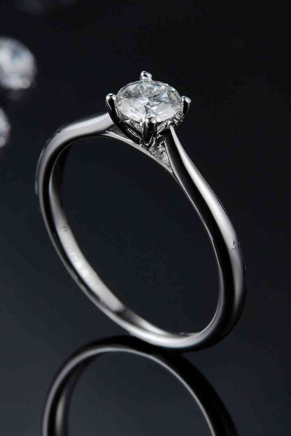 Moissanite 925 Sterling Silver Solitaire Ring