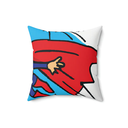 The Terrified Winged Wonder - The Alien Square Pillow