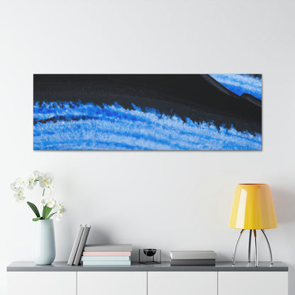 "Eine blau-schwarze Traumlandschaft" - Leinwand