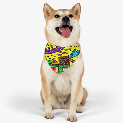 "A Slumbering Village of the Soaring Dragon" - The Alien Pet Bandana Collar