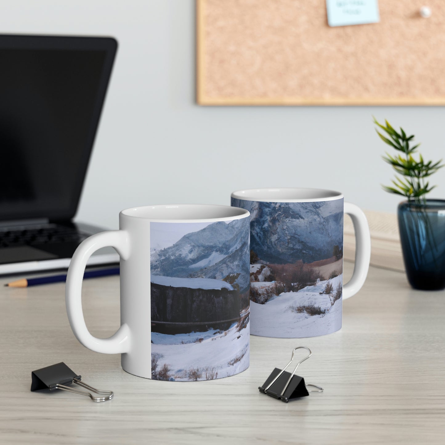 "Silent Peak: An Empty Town's Story" - The Alien Ceramic Mug 11 oz