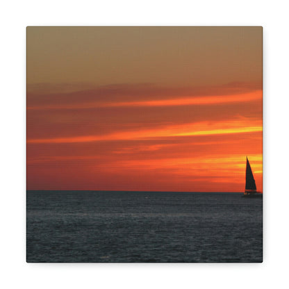 "Serene Sails: A Peaceful Sunset" - The Alien Canva