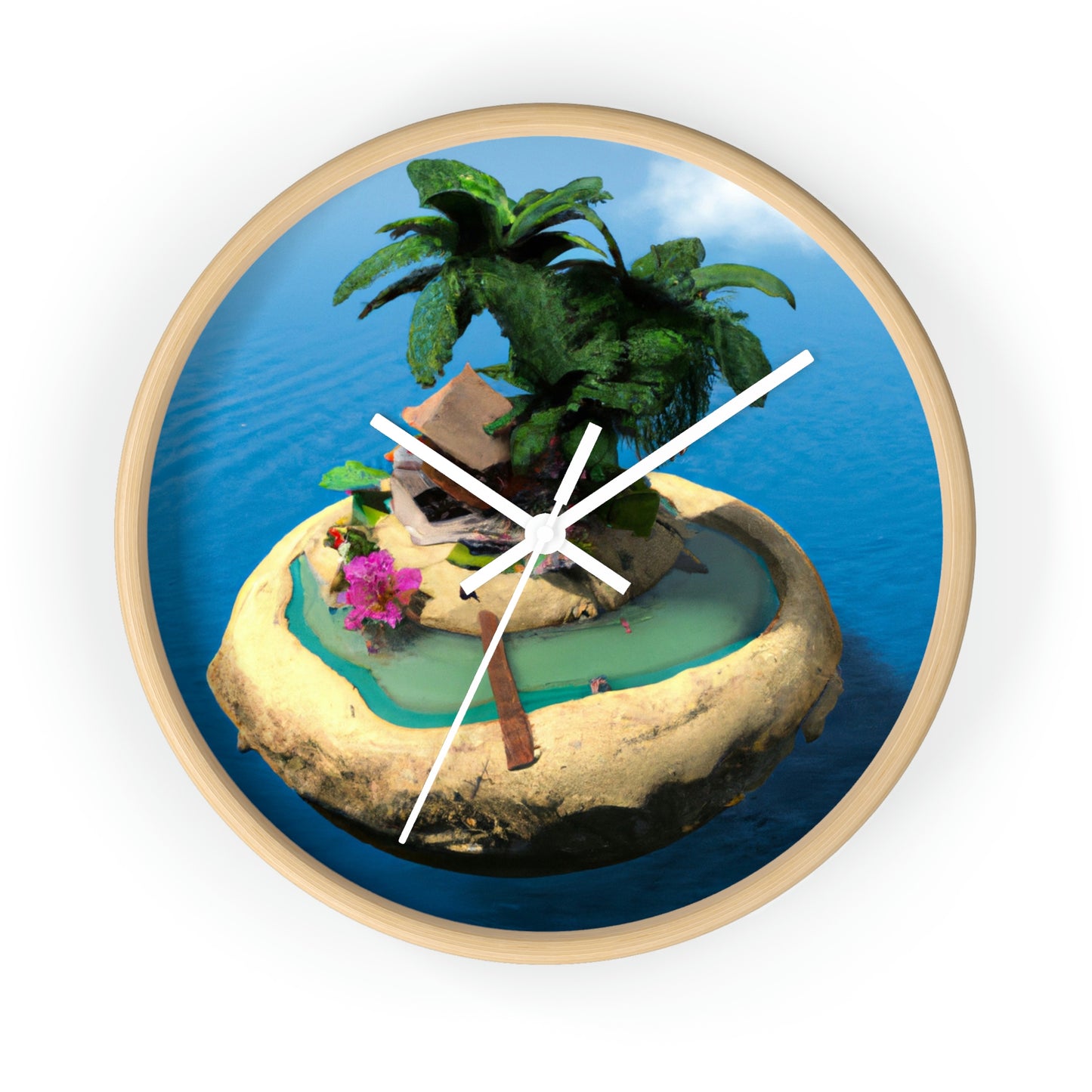 "Island Paradise in the Sky" - The Alien Wall Clock