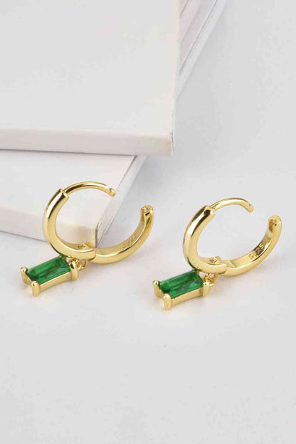 Pendientes colgantes Huggie de circonitas