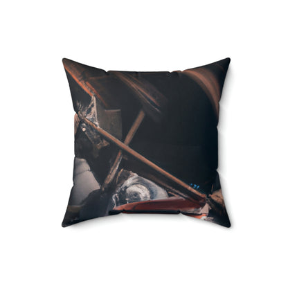 "Dusty Hopes in a Abandoned Attic" - Das Alien Square Pillow