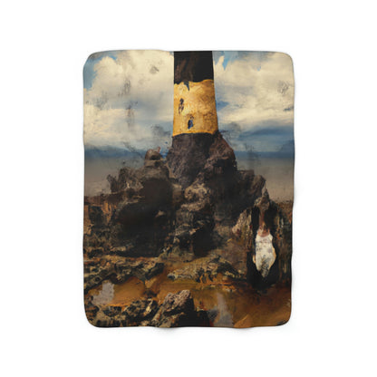 "Lonely Beacon on the Shore" - The Alien Sherpa Fleece Blanket