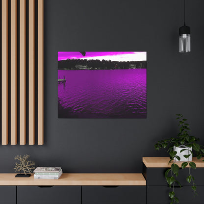 "The Neon Purple Lakefront" - The Alien Canva