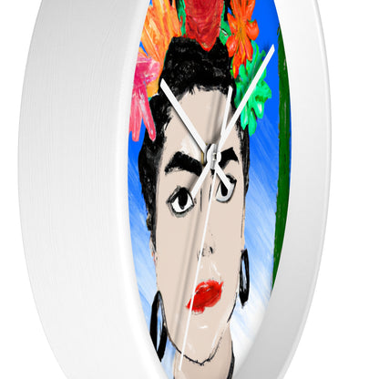 "Frida Ardiente: Pintando un ícono mexicano con cultura colorida" - The Alien Wall Clock