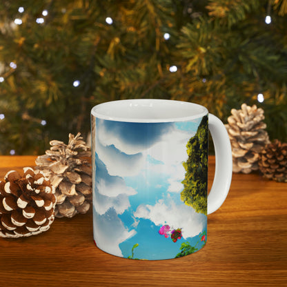 Rainbow Sky Garden - The Alien Ceramic Mug 11 oz