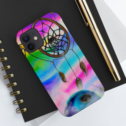 "A Galaxy of Dreams: A Colorful Dreamcatcher Captures Falling Stardust" - The Alien Tough Phone Cases