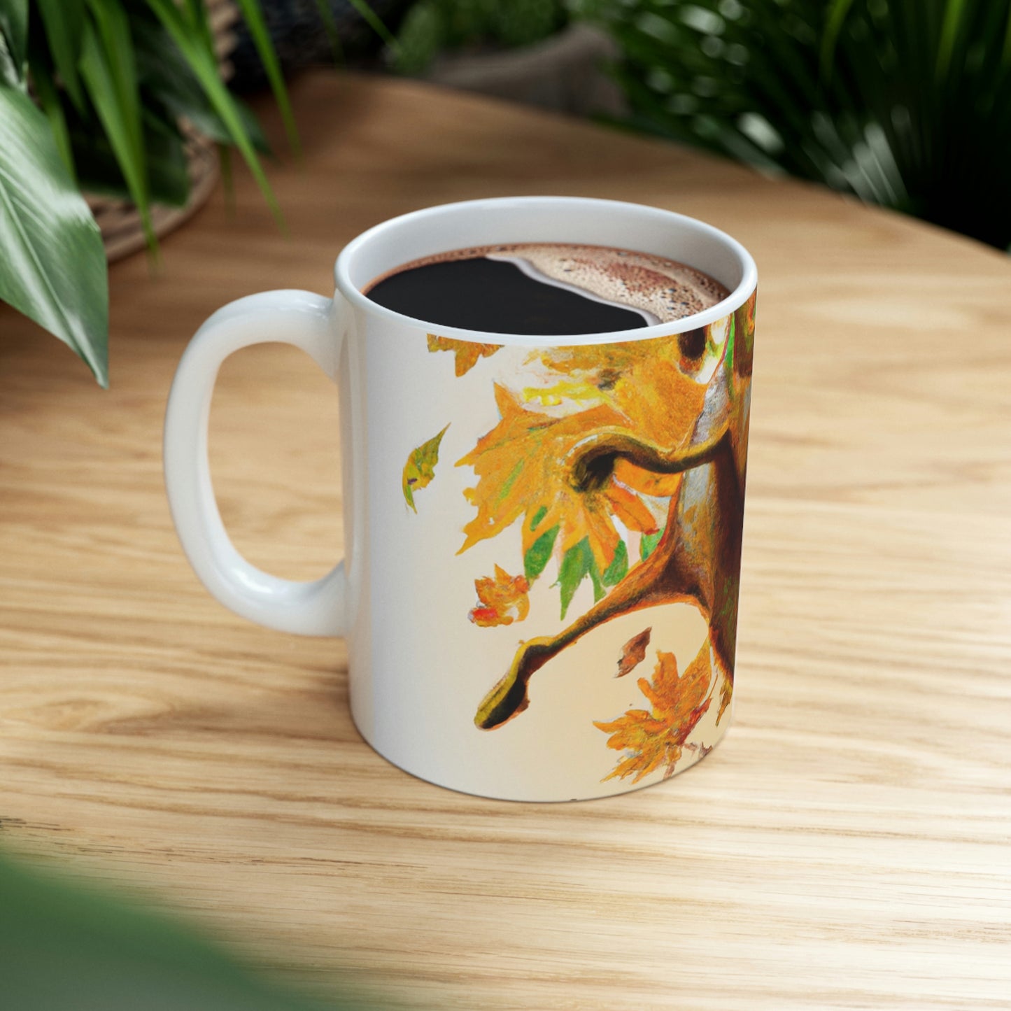 "Autumnal Adventure: A Fox's Mischief" - The Alien Ceramic Mug 11 oz