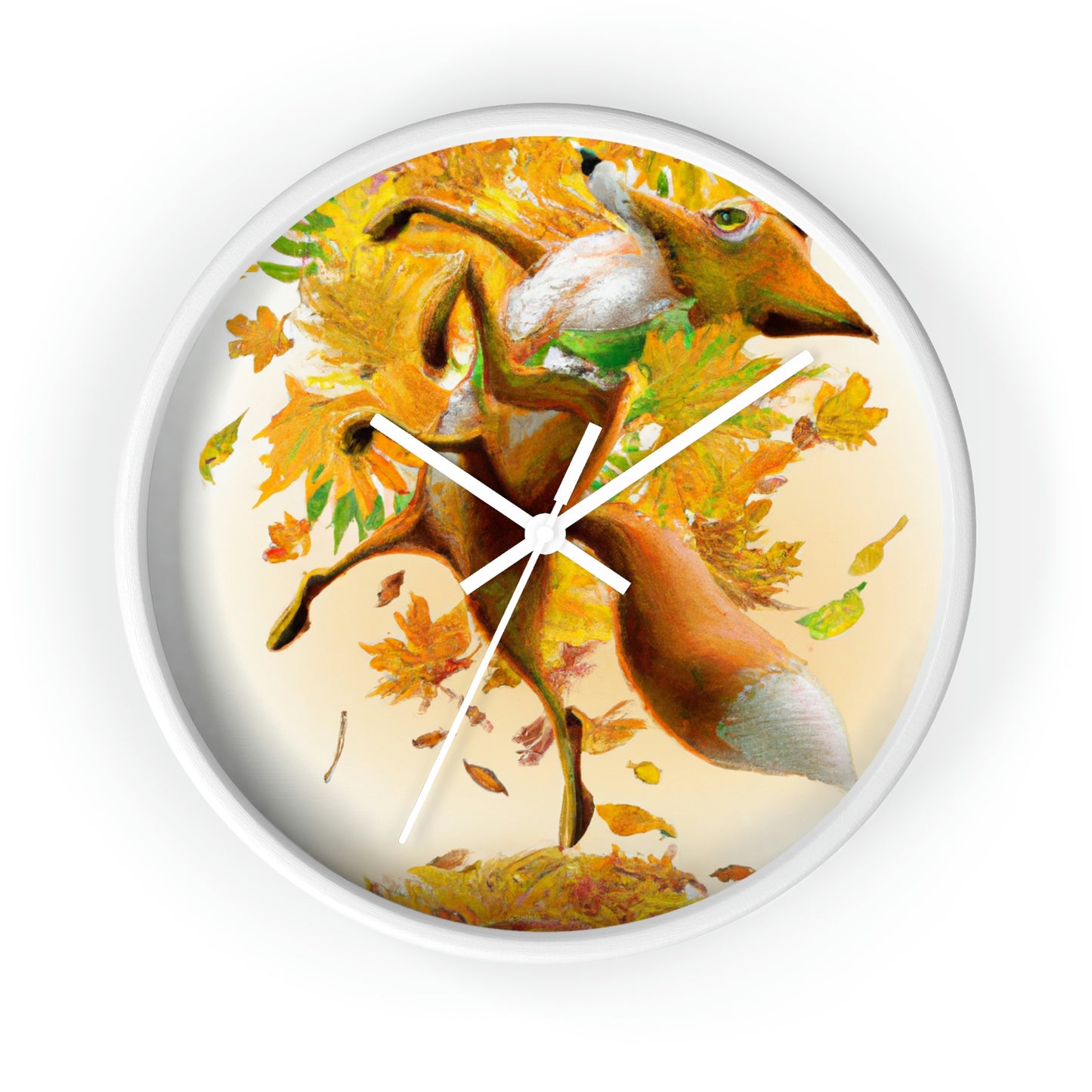 "Autumnal Adventure: A Fox's Mischief" - The Alien Wall Clock