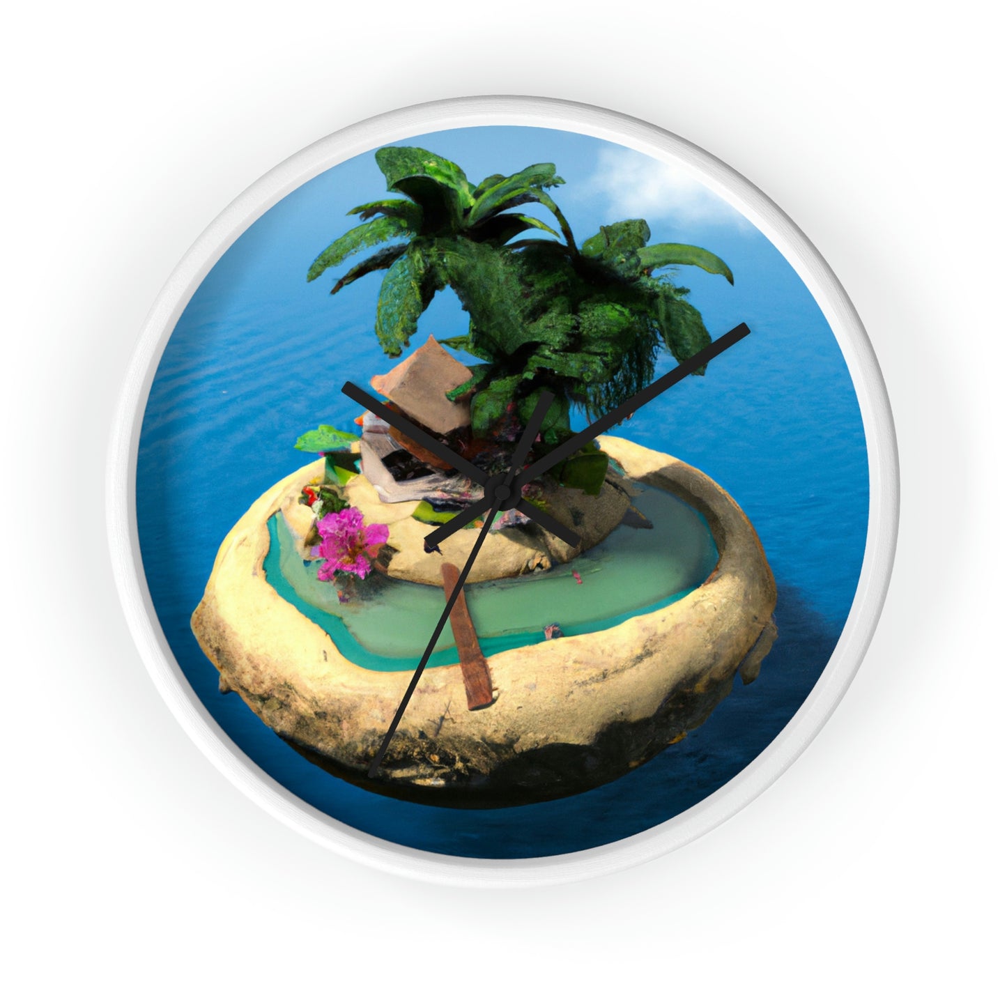 "Island Paradise in the Sky" - The Alien Wall Clock