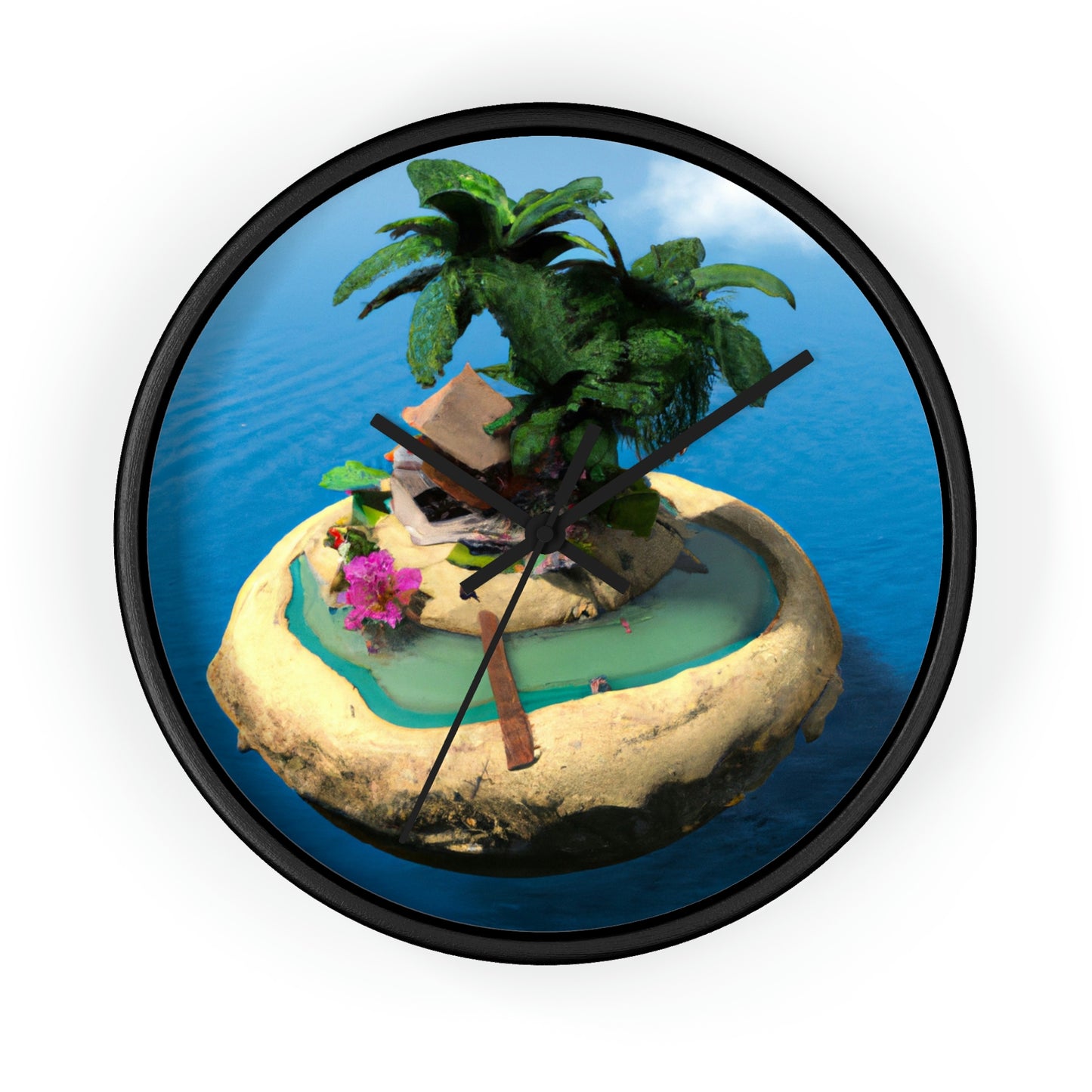 "Island Paradise in the Sky" - The Alien Wall Clock