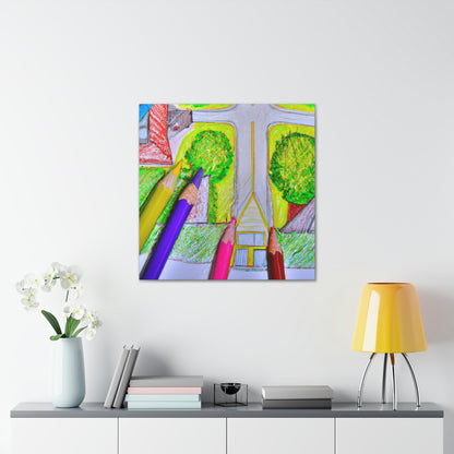 "A Neighborhood From Above: A Colored Pencil Creation" - The Alien Canva