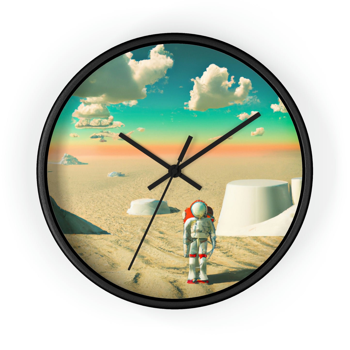 "A Strayed Astronaut: Alone on a Forlorn Planet" - The Alien Wall Clock