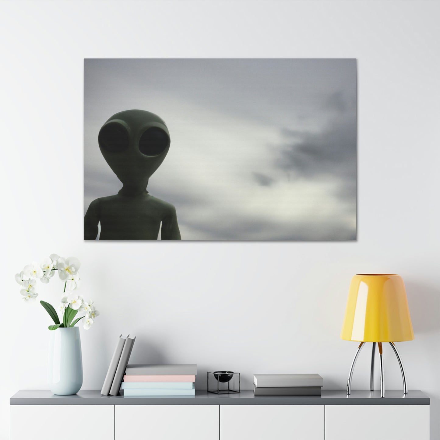 "Im Universum treiben" - Die Alien-Canva