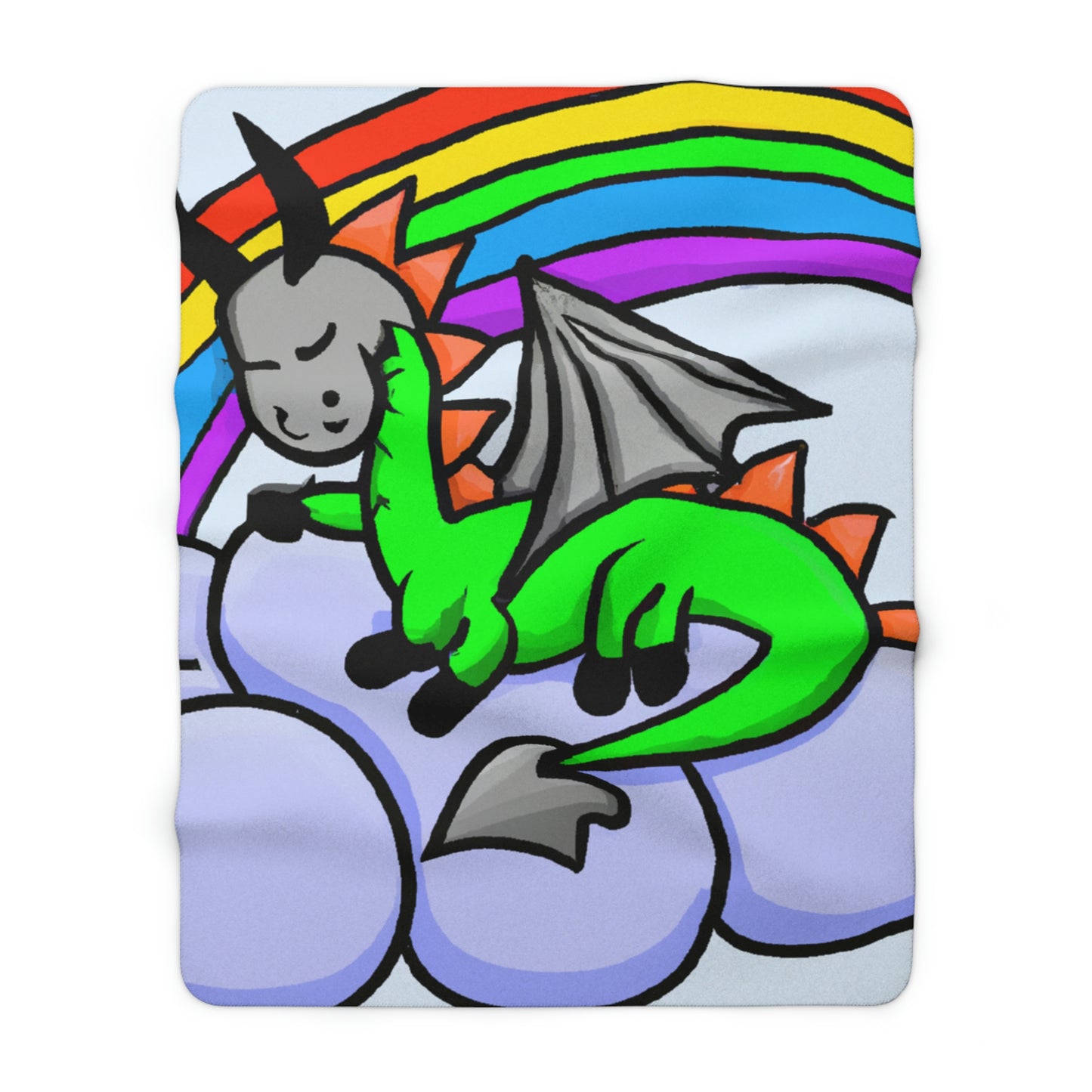 "A Dreamy Dragon's Nap" - The Alien Sherpa Fleece Blanket