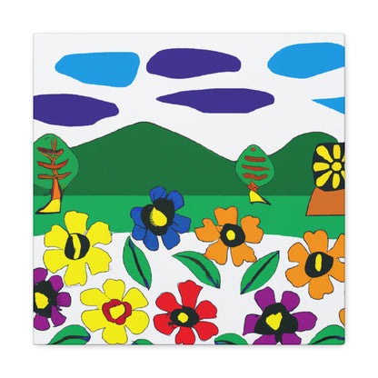 "Blooming Landscape: A Local Mural of Art and Nature" - Canvas