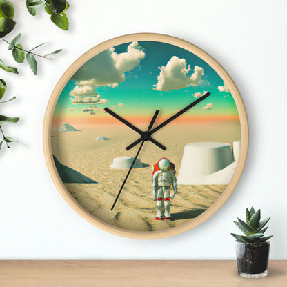 "A Strayed Astronaut: Alone on a Forlorn Planet" - The Alien Wall Clock